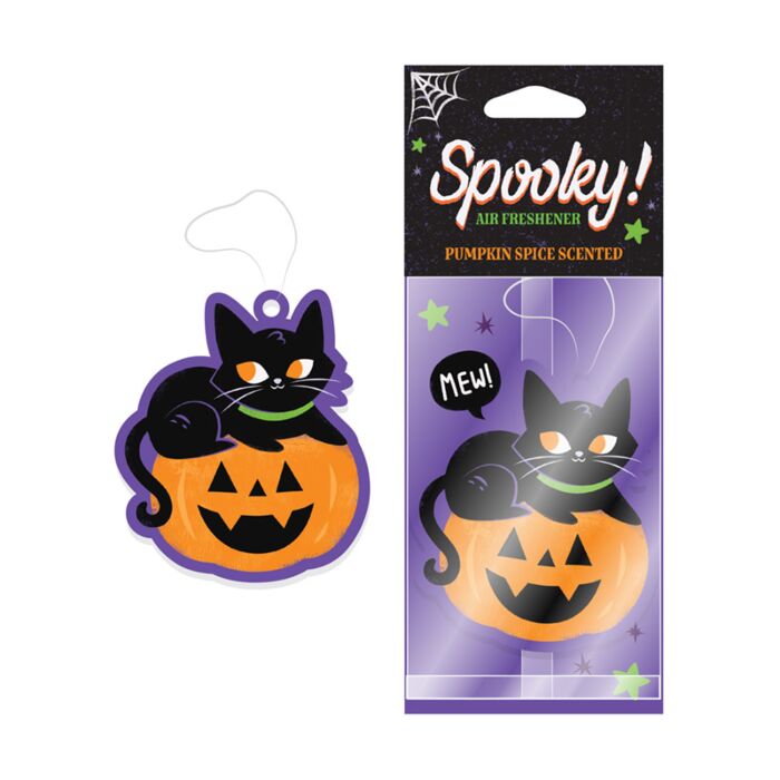 Profumatore per Auto - Gatto Nero & Zucca - Spooky - Zucca Speziata