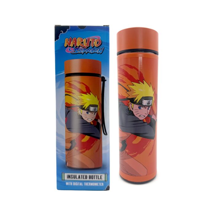 Bottiglia Termica in Acciaio con Termometro - Naruto Shippuden