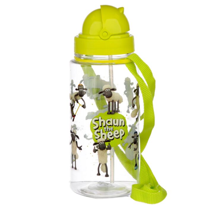 Borraccia per Bambini con Cannuccia 450ml - Shaun, Vita da Pecora