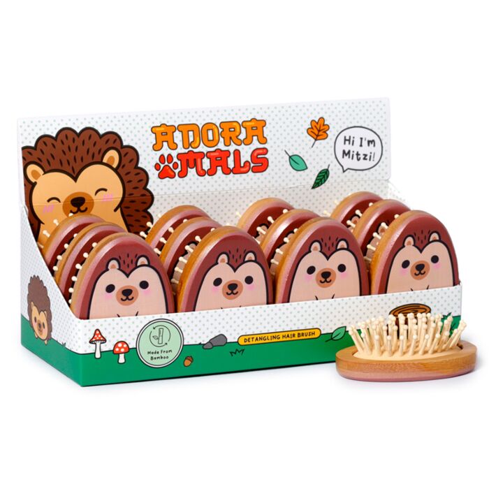 Spazzola in Bambù a Forma di Riccio - Animali Dolci