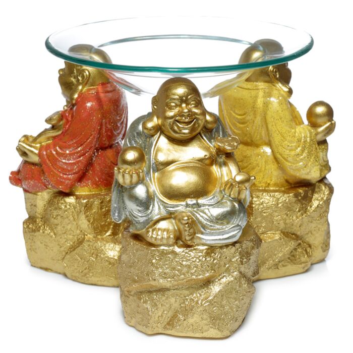 Brucia Essenze per Cera - Buddha Cinese Brillantinato