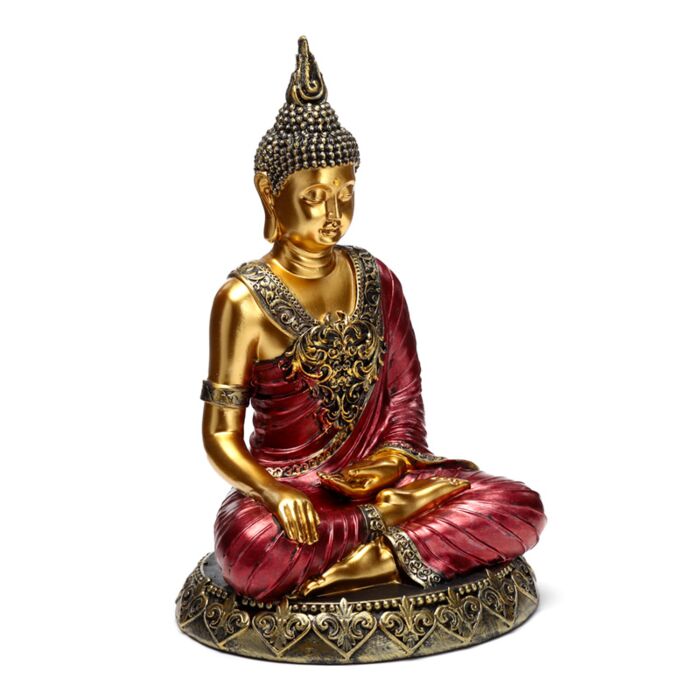 Buddha Thailandese - Oro e Rosso - Contemplazione