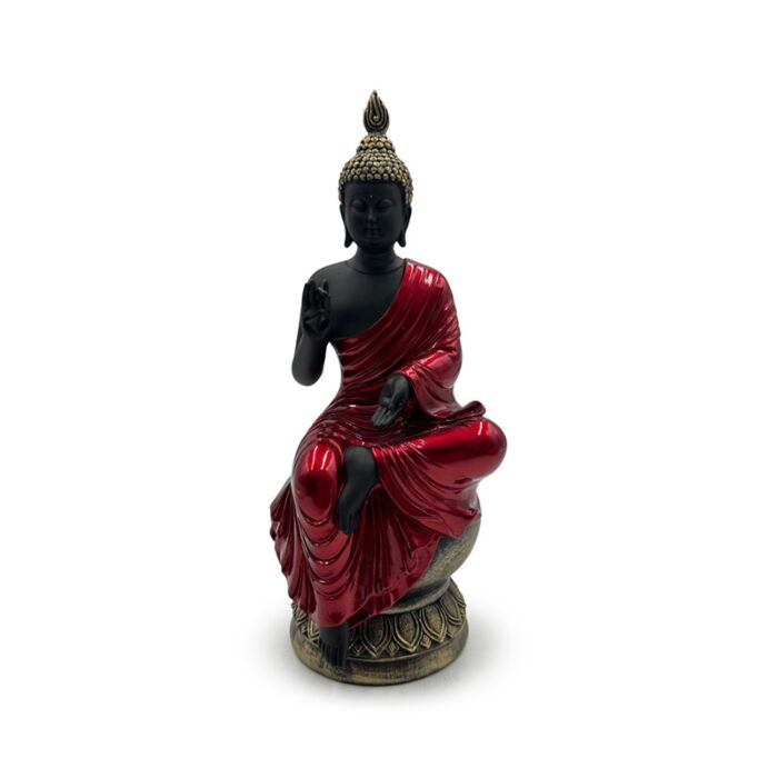 Buddha Thailandese -Rosso, Nero e Oro - Illuminazione