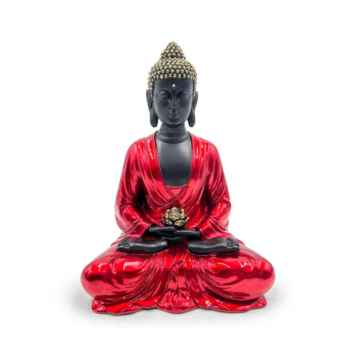 Buddha Thailandese - Rosso, Nero e Oro - Contemplazione