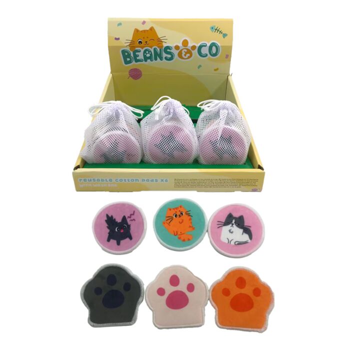 Set di 6 Dischetti Struccanti - Gatti Beans & Co