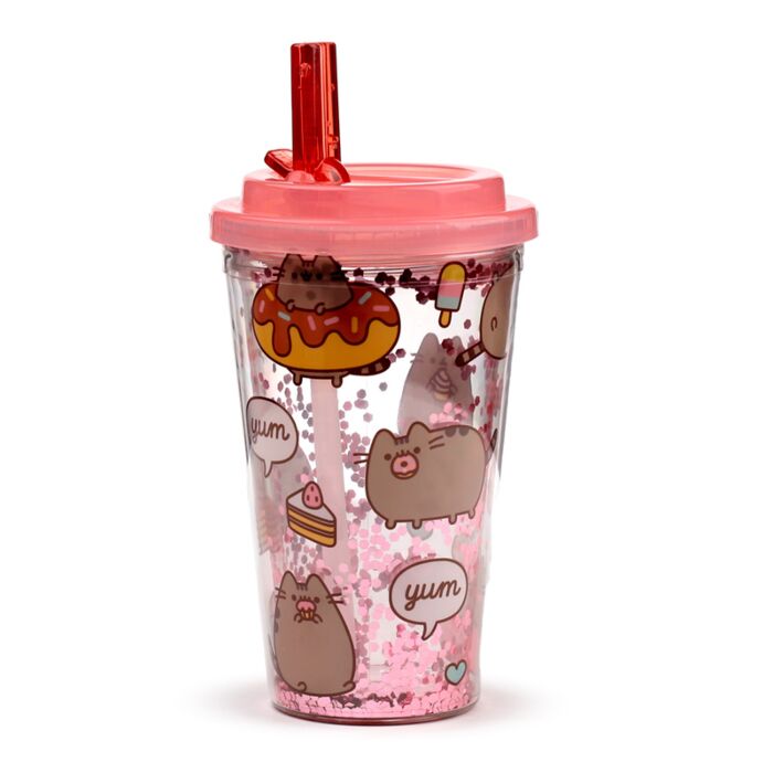 Bicchierone Infrangibile con Cannuccia - Foodie - Pusheen il Gatto