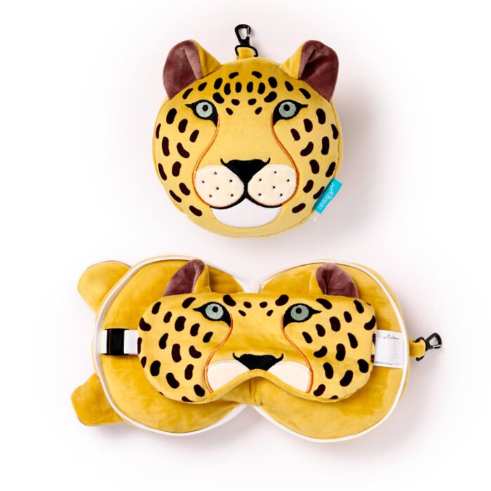 Cuscino da Viaggio con Maschera Relaxeazzz - Leopardo