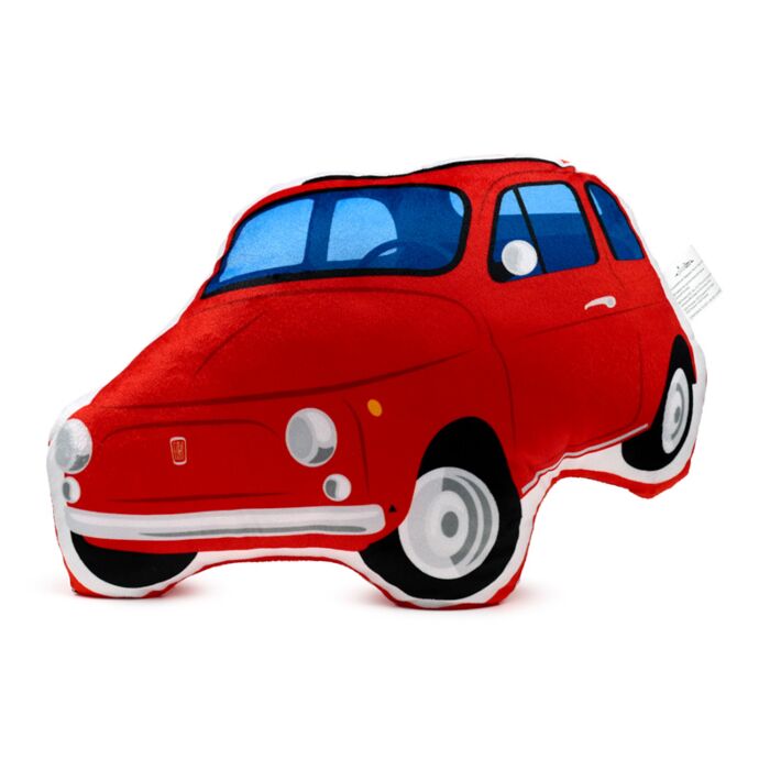 Cuscino di Peluche a Forma di Fiat 500 - Rosso