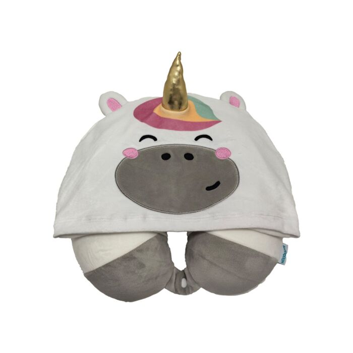 Cuscino da viaggio con Cappuccio - Astra l'Unicorno - Hoodeazzz - Animali dolci