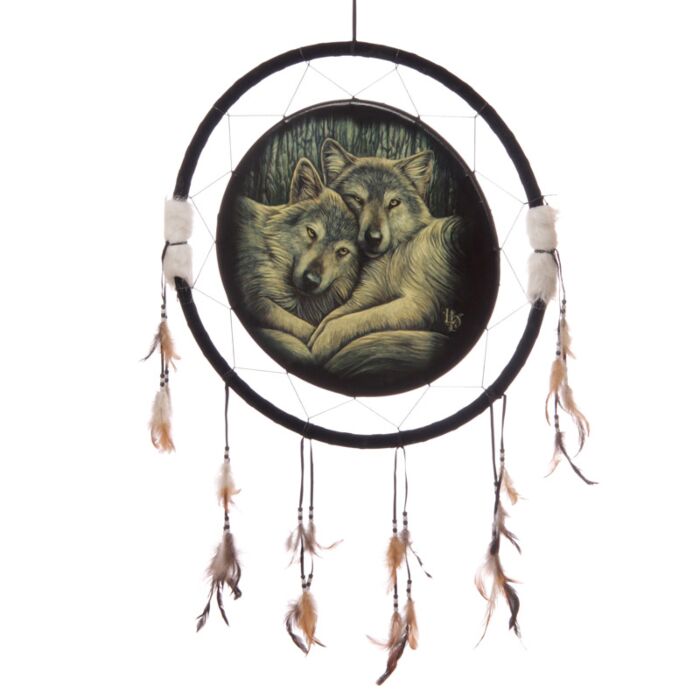 Acchiappasogni - Coppia di Lupi Innamorati - Lisa Parker 62cm