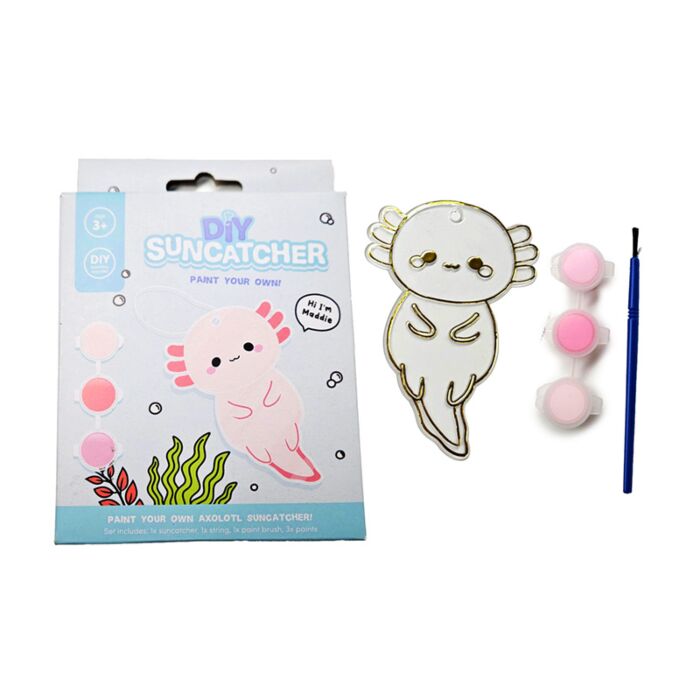 Acchiappasole da Colorare - Fai da Te - Maddie, l'Axolotl - Animali Dolci