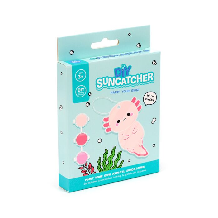 Acchiappasole da Colorare - Fai da Te - Maddie, l'Axolotl - Animali Dolci