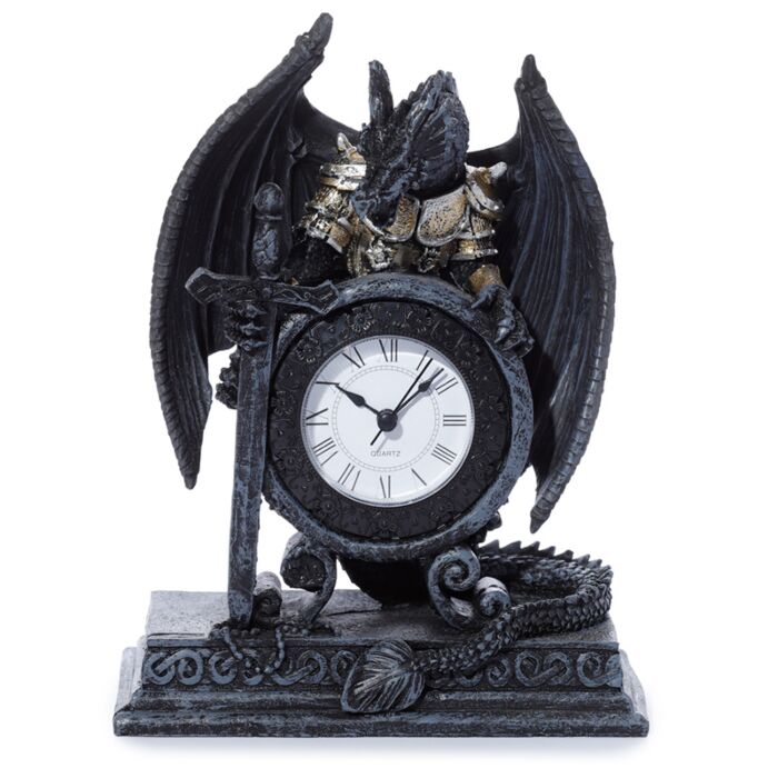 Orologio da Scrivania - Drago con Armatura