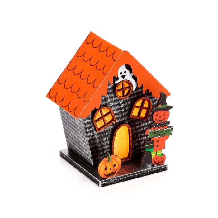 Casetta Decorativa per Halloween con LED - Spooky - Zucca - Trick or Treat 