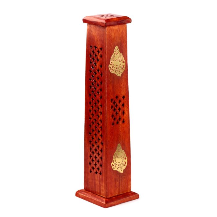 Brucia Incenso a Torre in Legno di Mango - Buddha Cinese