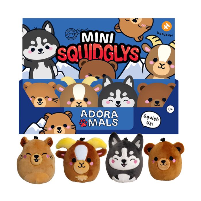 Portachiavi Mini in Peluche - Animali Dolci della Montagna - Squidglys