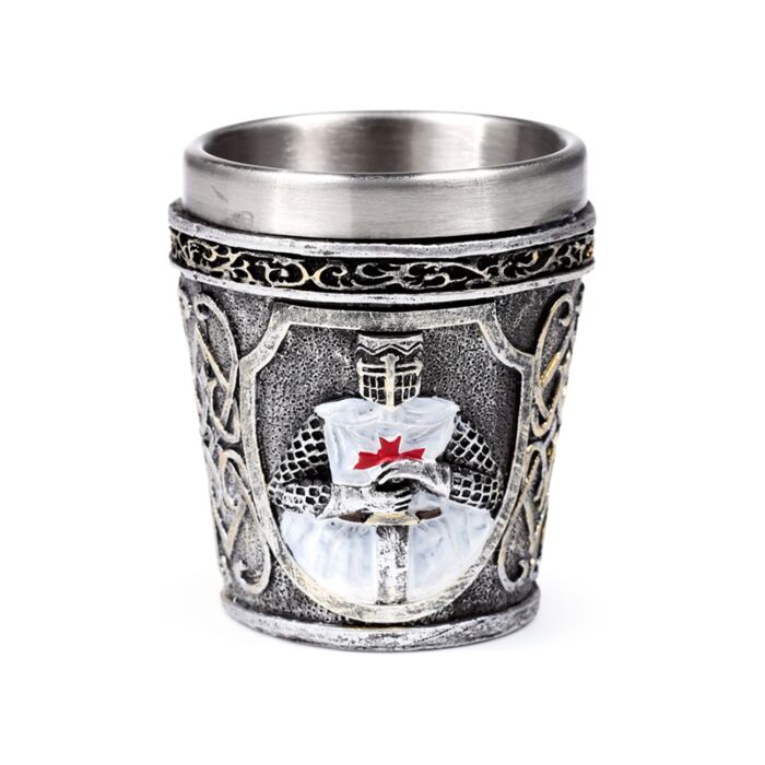 Bicchiere Decorativo da Shot - Cavaliere Medievale Bianco