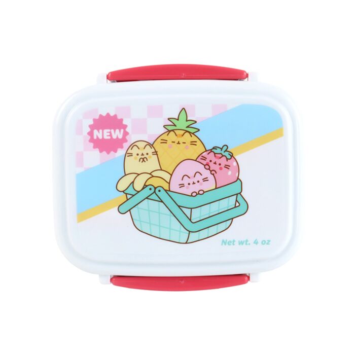 Porta Pranzo Bento con Posate e Chiusura a Clip - Pusheen il Gatto - Frutta