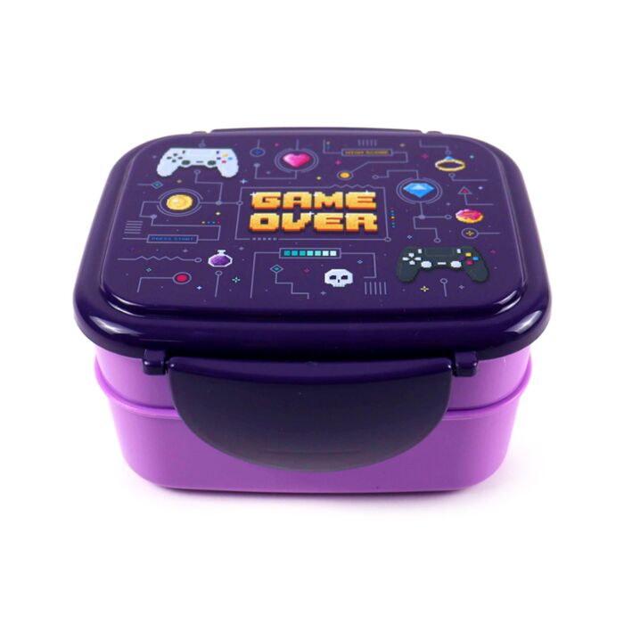 Porta Pranzo Bento con Posate e Chiusura a Clip -  Game Over
