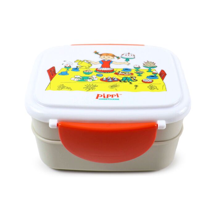 Porta Pranzo Bento con Posate e Chiusura a Clip - Pippi Calzelunghe