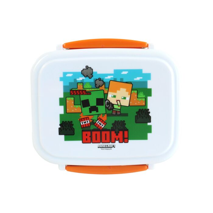 Porta Pranzo Bento con Posate e Chiusura a Clip - Minecraft 555 BOOM