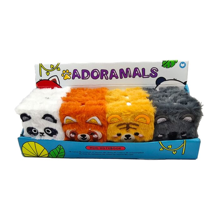 Mini Notepad A7 in Peluche - Animali Dolci - Selvatici