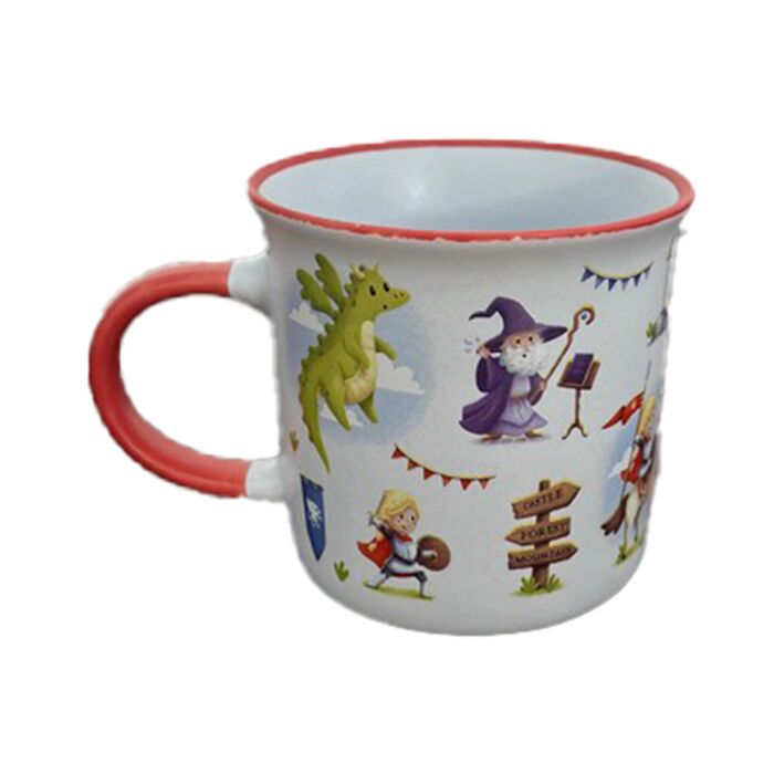 Tazza in Porcellana con Bordo Arrotondato - Cavalieri & Draghi 
