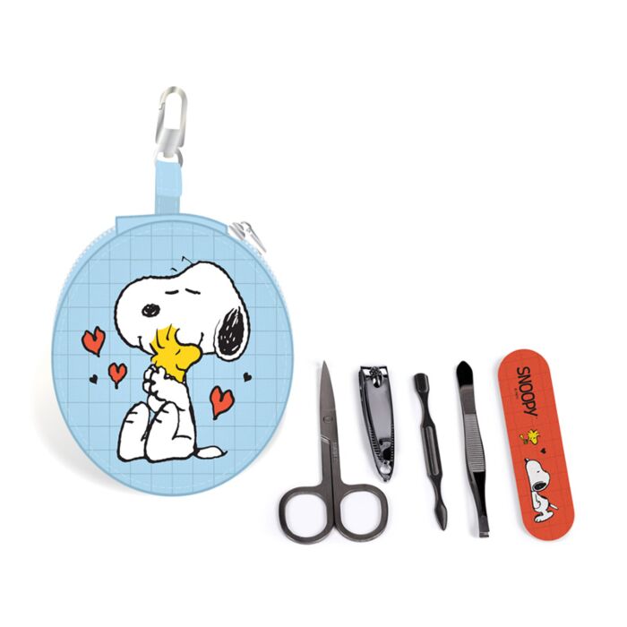 Set Manicure 5 pezzi - Rotondo - Snoopy & Woodstock - Peanuts