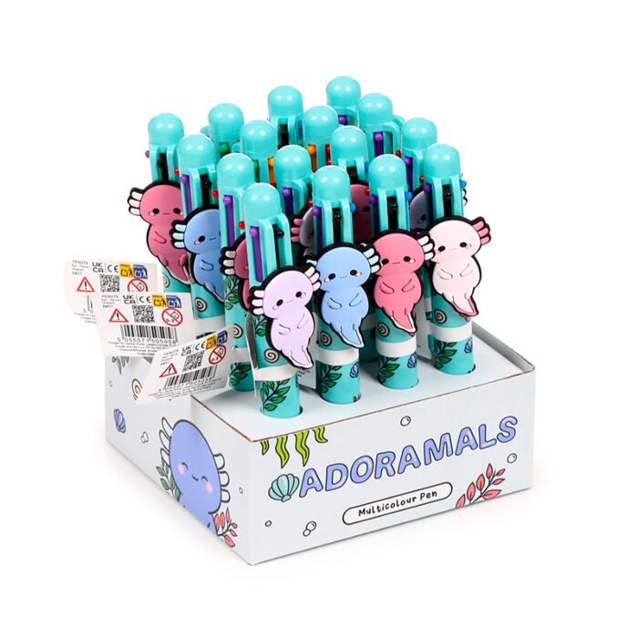 Penna Multicolore (6 Colori) - Maddie, l'Axolotl - Animali Dolci
