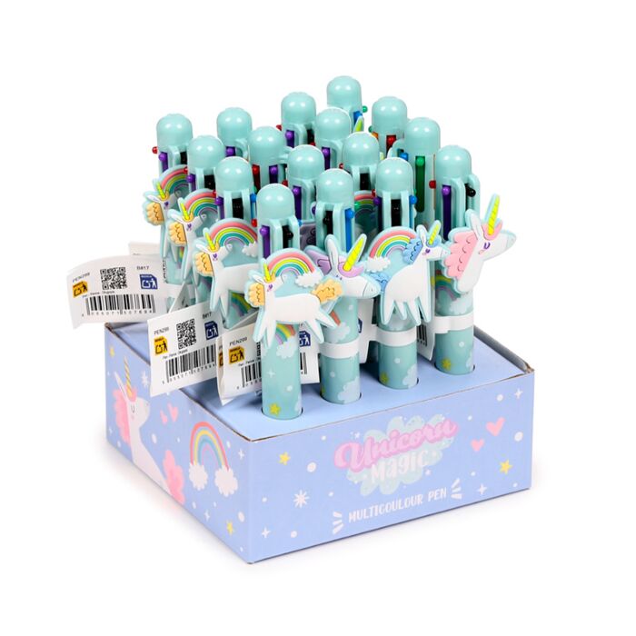 Penna Multicolore (6 Colori) - Unicorno Magico