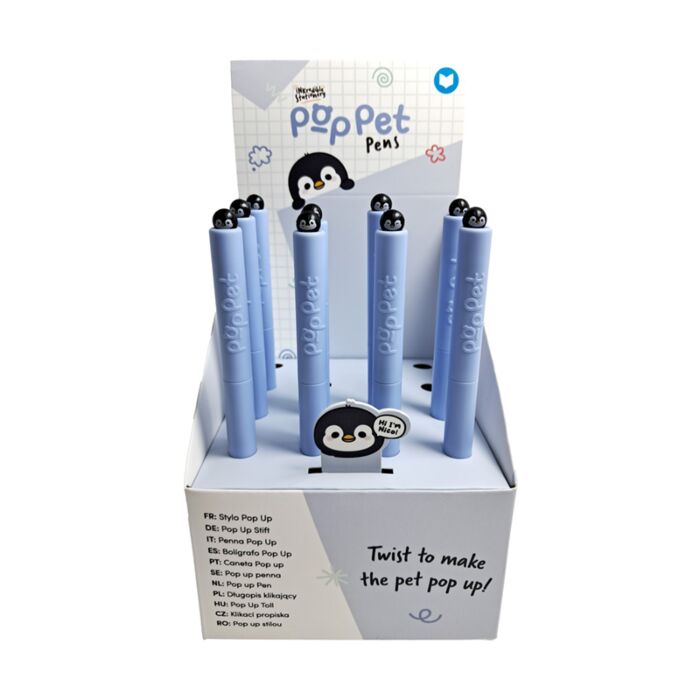 Penna con Top Pop Up - Pinguino - Animali Dolci