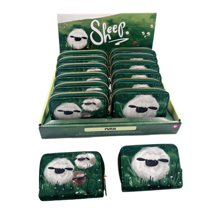 Portafoglio Piccolo con Zip - Pecore