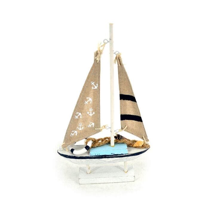 Decorazione Nautica - Barca a Vela con Vela ad Ancore