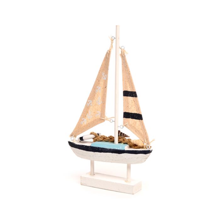 Decorazione Nautica - Barca a Vela con Vela ad Ancore
