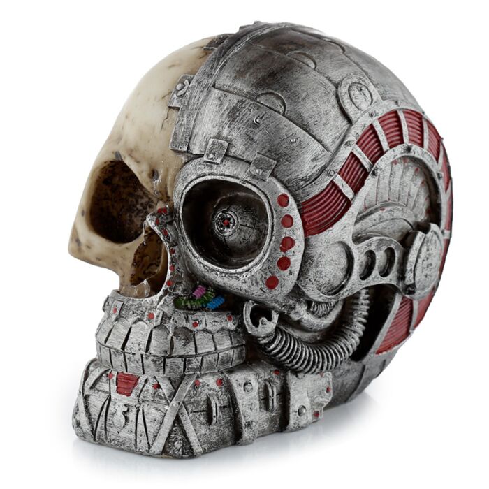 Teschio Decorativo Steam Punk Mezzo Robot