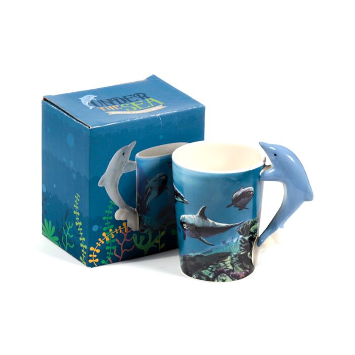 Tazza con Manico a Forma di Delfino