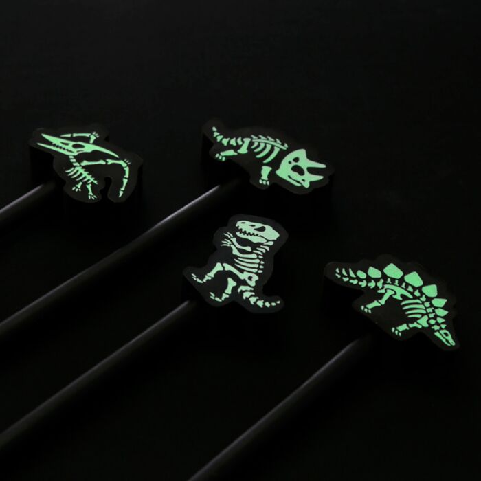 Matita con Gomma Fosforescente - Scheletro di Dinosauro