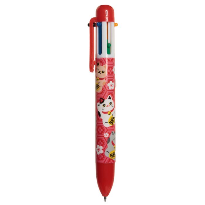 Penna Multicolore - Gatto Maneki Neko (6 Colori)