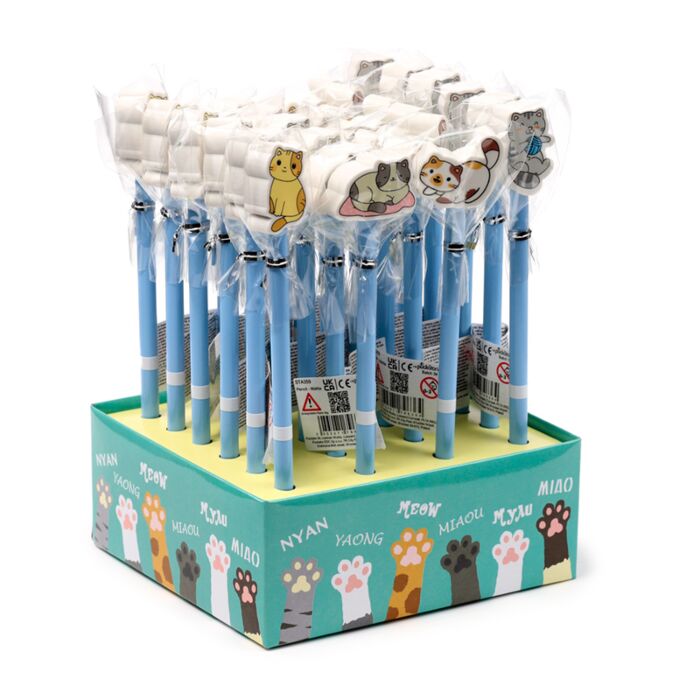 Matita con Gomma - Gatto - Kitty Cat