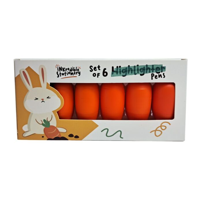 Set di 6 Evidenziatori con Topper - Carota