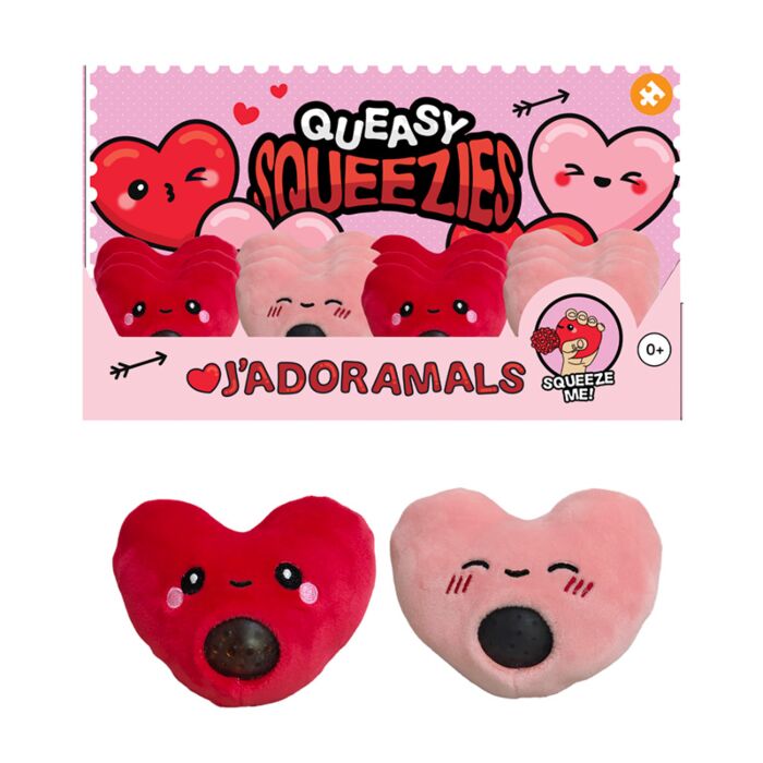 Antistress di Peluche - Cuore - Amore - Queasy Squeezies