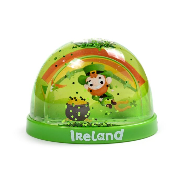Palla di Neve con Glitter - Medio - Folletto Portafortuna Irlandese - Irlanda