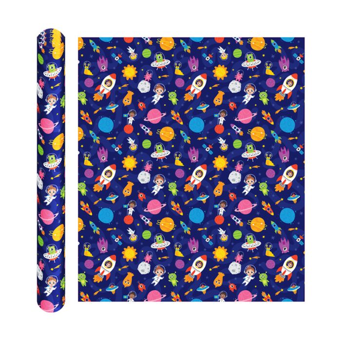 Carta da Regalo - Rotolo da 3 m - Space Cadet 