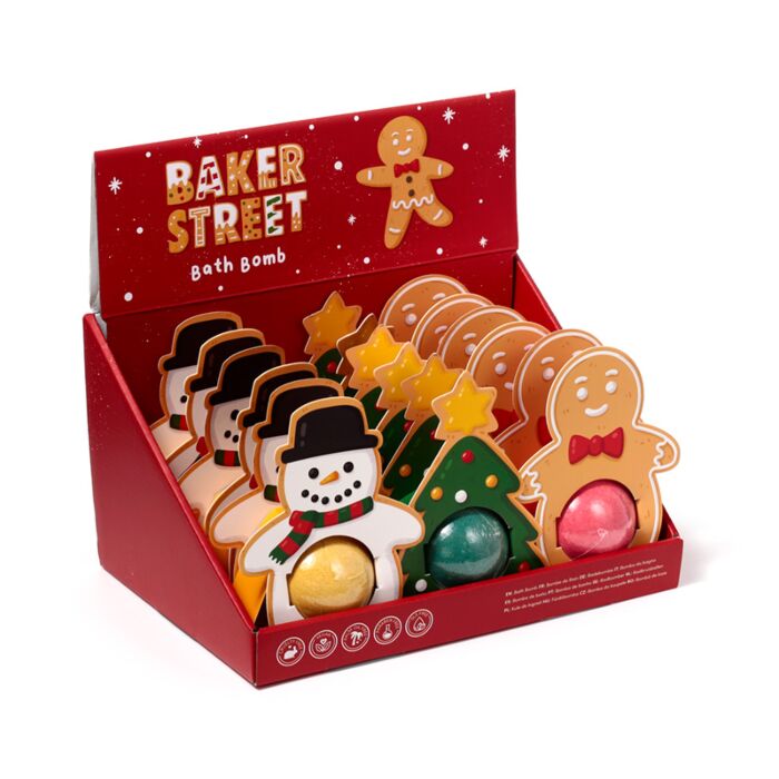 Bombe da Bagno Natalizie - Baker Street - Confezione Regalo a Forma