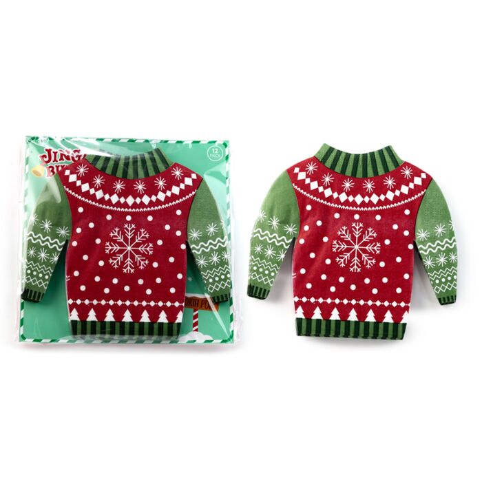 Tovaglioli di carta 3 veli - Confezione da 12 - Maglione Natalizio