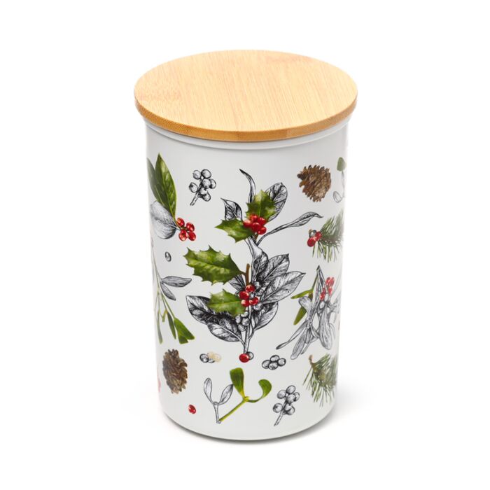 Barattolo in rPET e Bambù - Natale - Botaniche Invernali