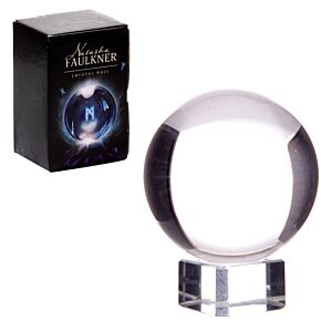 Sfera di Cristallo con Supporto in Vetro e Scatola Regalo - 5cm