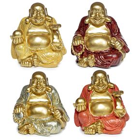 Mini Buddha Portafortuna Brillantinati - 8cm