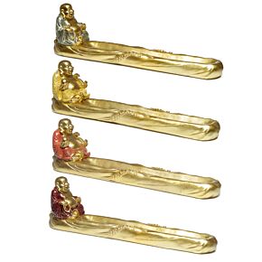 Brucia Incenso - Mini Buddha Portafortuna Brillantinato
