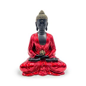 Buddha Thailandese - Rosso, Nero e Oro - Contemplazione
